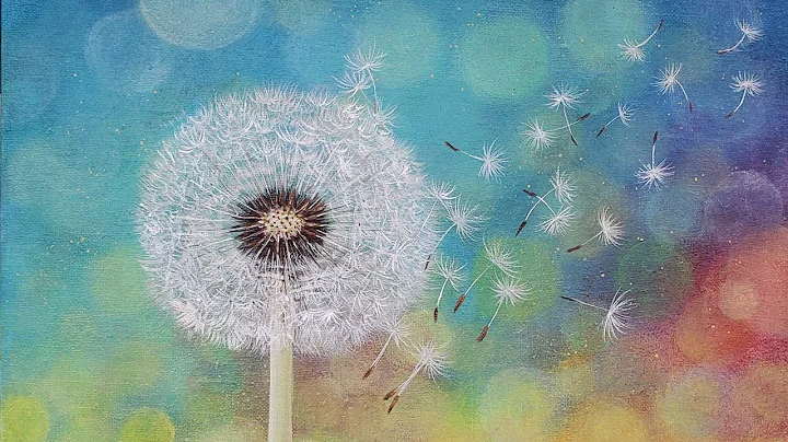 Dandelion Acrylic Painting LIVE Tutorial