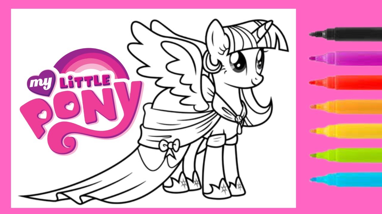 My Little Pony,Coloring,Princess Twilight Sparkle Coloring Page - YouTube