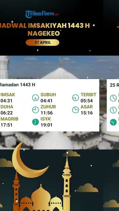 Jadwal Imsakiyah Rabu 27 April 2022 Pulau Flores, 9 Kabupaten NTT (Nusa Tenggara Timur)