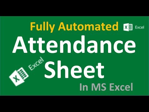 How to Make Attendance in Excel - Video Tutorial
