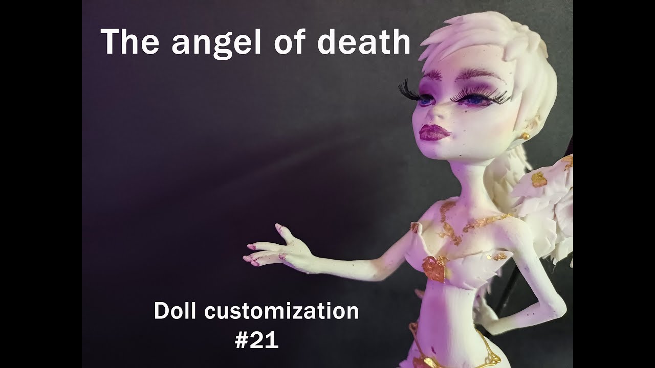 Ангел Смерти 🪽☠️ | Перекраска и трансформация куклы Monster High | OOAK 🎃Кастом на Хэллоуин