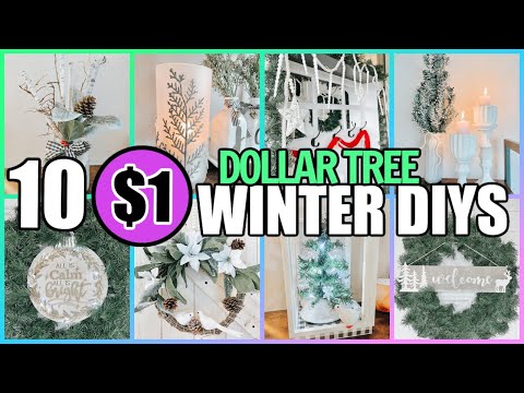 Video: ❄️10 GENIUS WAYS TO DIY Winter Decorations using $1 supplies | Dollar Tree DIY Winter Decor Ideas