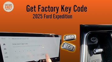 2025 Ford Expedition: Get Factory Keypad Code and set your own keypad code