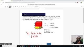 Volume I Do:  Slide 3 problem #1 February 25th 2021 in classkick.com