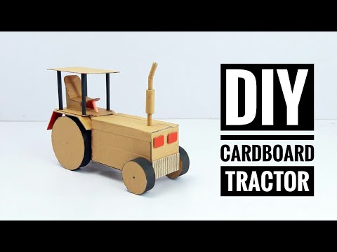How To Make A Cardboard Tractor | DIY Cardboard Tractor | School Project For Kids