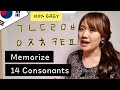 How to memorize korean hangul 14 consonants easily hangul lesson 1