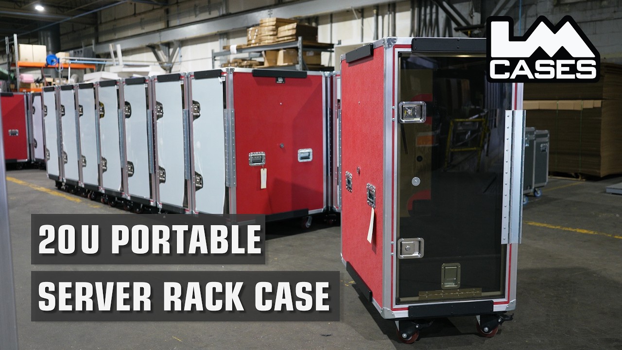 20U Portable Server Transit Rack Case | Shock Mounted Mobile