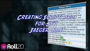 Creating ScriptCards for 5e