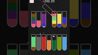water sort color puzzle level 231 gameplay walkthrough solution