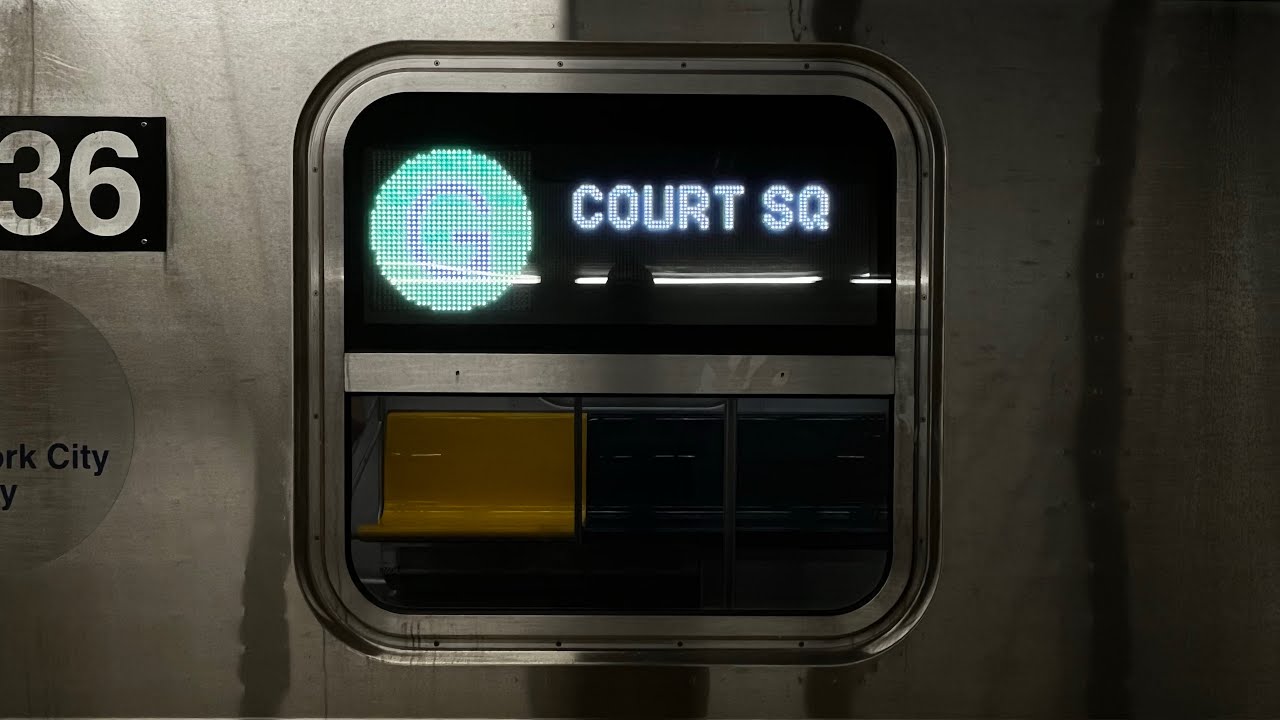 On board a Court Square bound R211A G train from Church Avenue to Court Square 