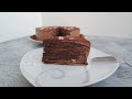 Шоколадный блинный торт с шоколадным муссом/Chocolate creepe cake with chocolate mousse