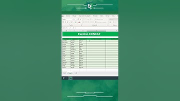 FUNCIÓN CONCAT O CONCATENAR EN EXCEL #excel