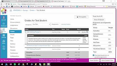 Checking your grades, comments & rubrics in Canvas