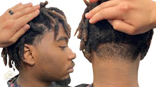 TEMP FADE ON DREADS BARBER TUTORIAL | LIVE TRAINING