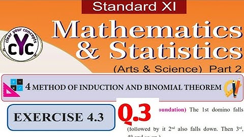 Exercise 4.3 (Q.3) | Chapter 4 | class 11 maths part 2 | Mathematical induction, Binomial theorem