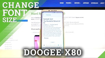 How to Change Font Size on DOOGEE X80