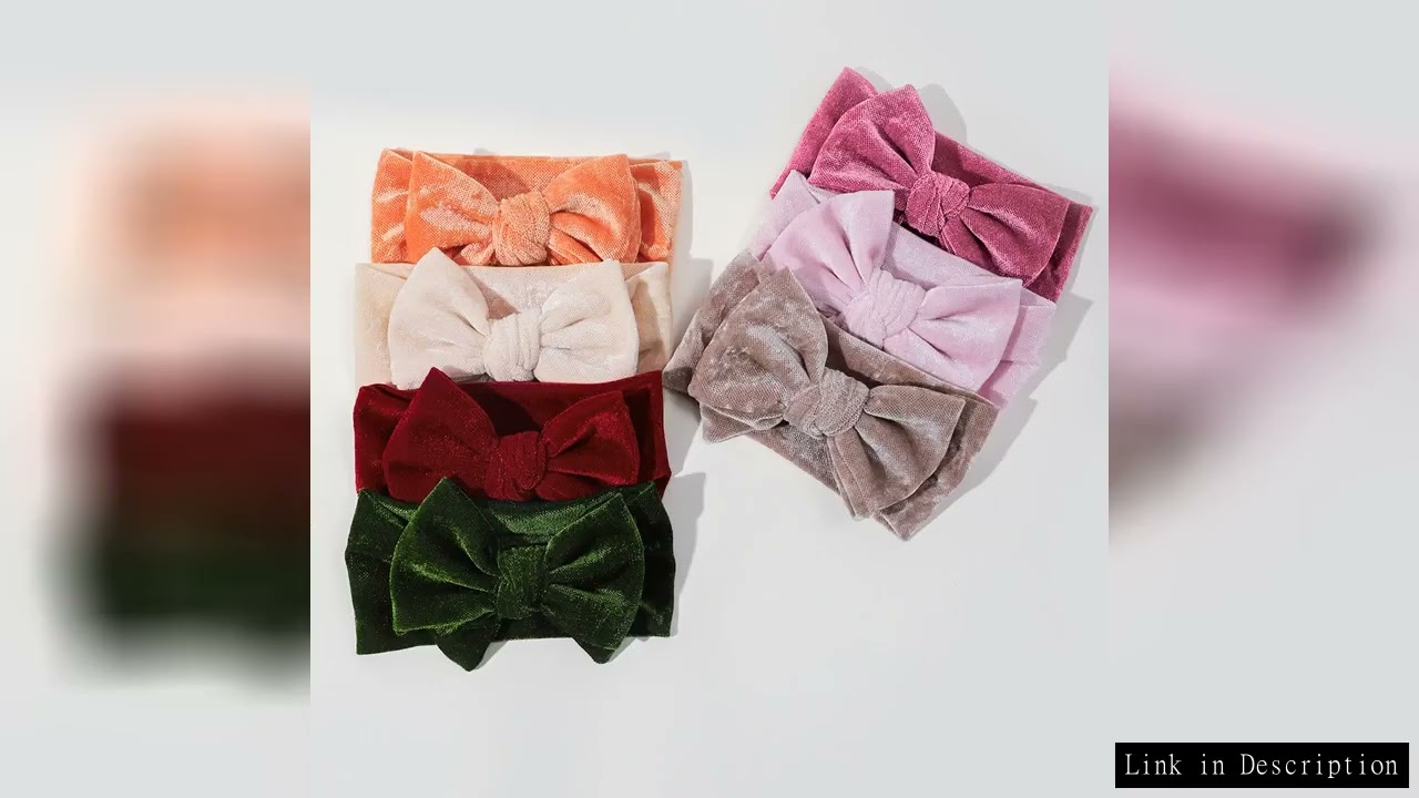 Baby Girls Headbands Elastic Soft Nylon Velvet Bow Headband For Newborn Handmade Bow Turban Infant H