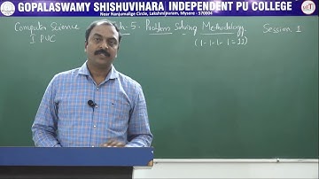 COMPUTER SCIENCE | 1st PUC | CH 05 | PROBLEM SOLVING METHODOLOGY | S01
