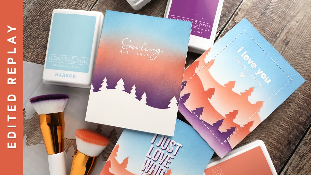 ОТРЕДАКТИРОВАННАЯ ЗАПИСЬ - Создание 3 простых открыток с использованием моих трафаретов с деревья...