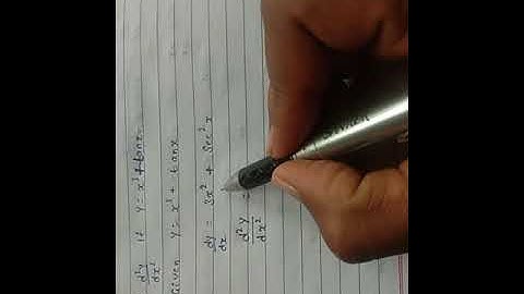 Second order derivative