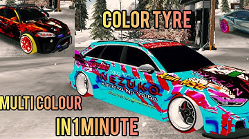 HOW TO CHANGE TIRE COLOR IN 1 MINUTE IN CAR PARKING MULTIPLAYER