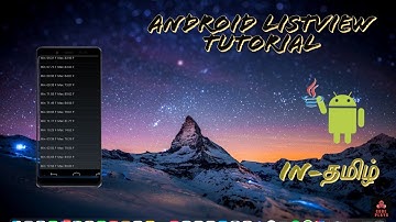 How to create Listview in Android Studi Tutorial in Tamil|Complete Beginner Tutorial|in Tamil