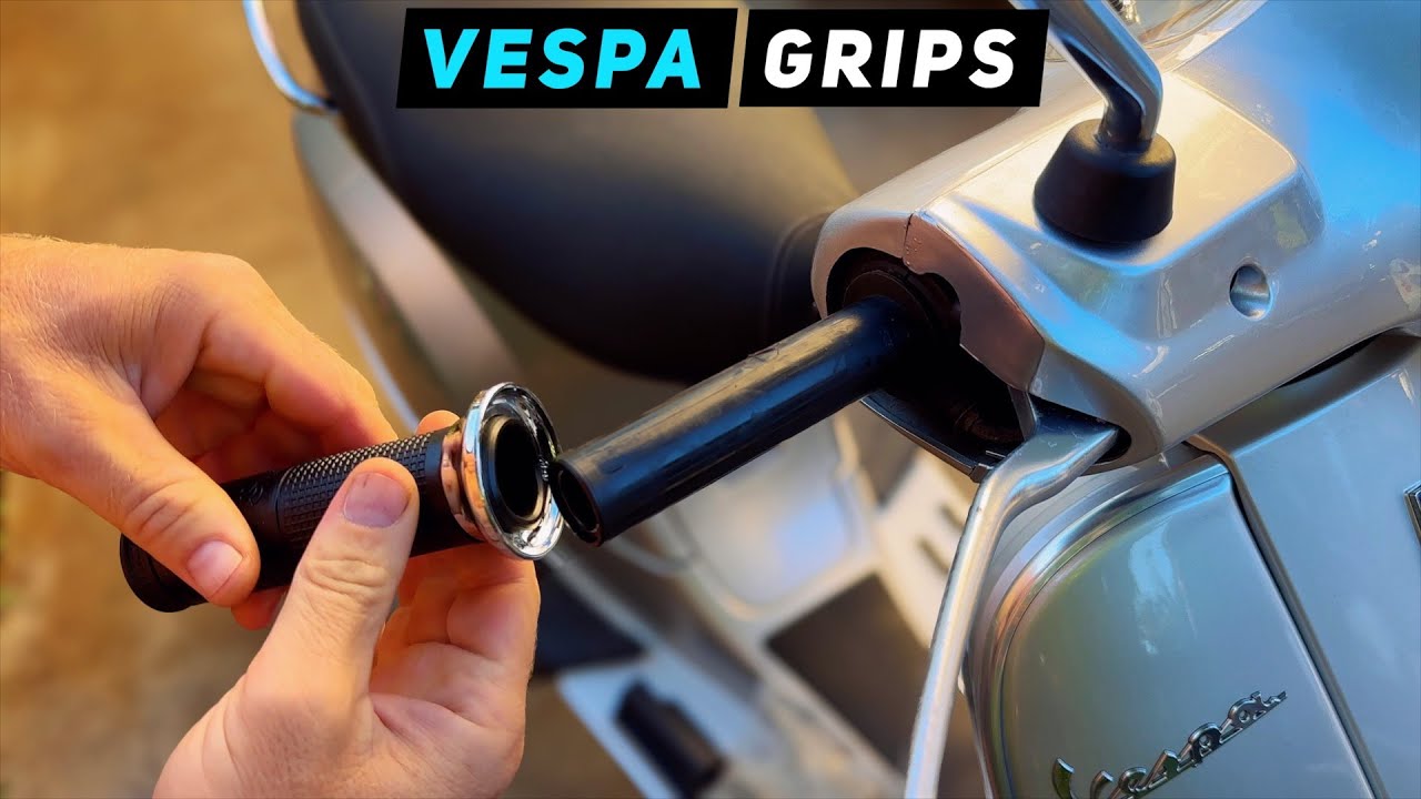 Vespastuff Vespa LX / S Grips Replacement | Mitch's Scooter Stuff - YouTube