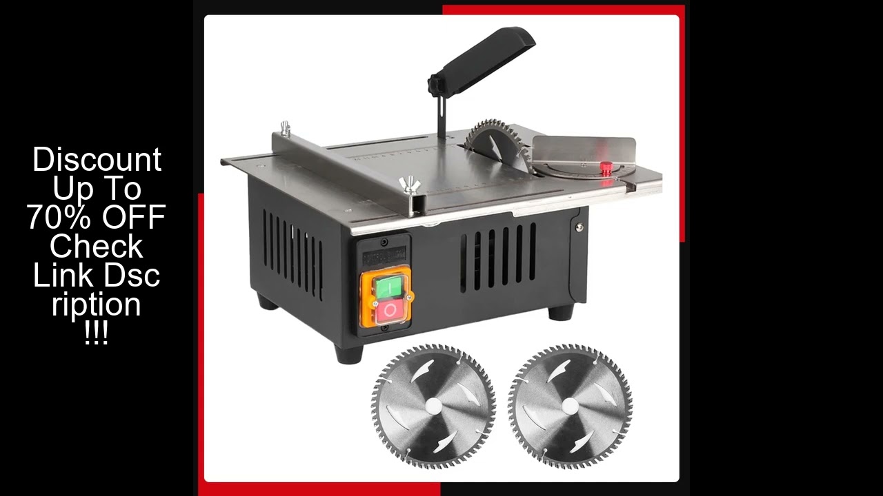 2500W Woodworking Decoration Table Saw Upgraded Stainless Steel Table Top with Angle Ruler and Adjus