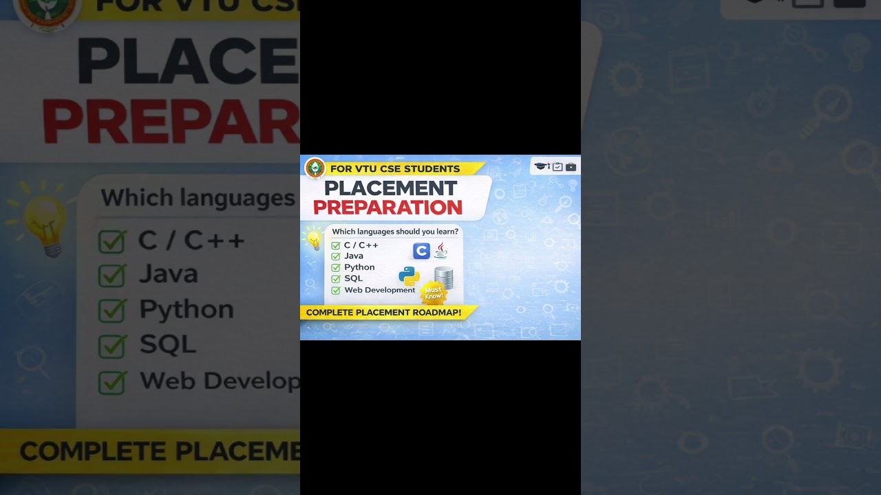 Placement Preparation for VTU CSE Students do comments  if you guy's want 