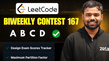 Leetcode Biweekly Contest 167 Editorials | Maximale partitiefactor | Tracker voor ontwerpexamensc...