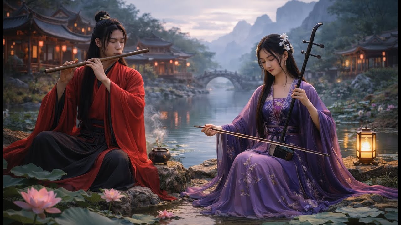 Soft Bamboo Flute with Guzheng 🎵 Ancient Chinese Zen Music for ...