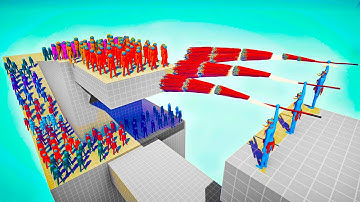 100x SPEAR THROWER GOD vs 100x UNITS -🏹Totally Accurate Battle Simulator TABS