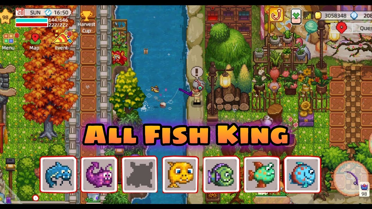 Gini cara nangkap semua Fish King di Harvest town V2 | HARVEST TOWN