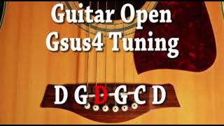 guitar open gsus4 tuning d g d g c d