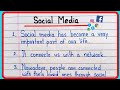 10 lines on social media in english  essay on social media 10 lines  social media essay writing