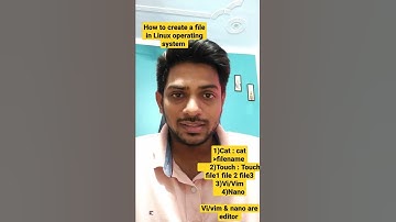 How to create file in Linux operating system.  #linux #aws #operatingsystem