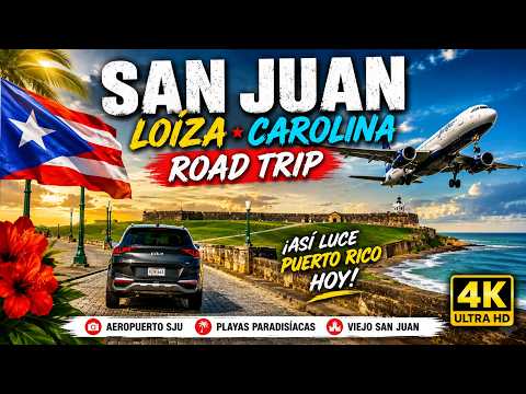 🇵🇷 ¡Así luce San Juan, Puerto Rico HOY! 😍 | Del Viejo San Juan al Aeropuerto en 4K