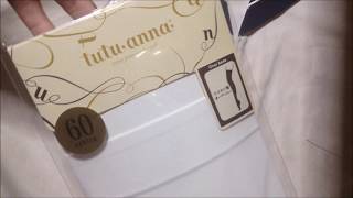 白色 オーバーニーナイロン地 60デニール チュチュアンナ：写真と動画 通販.jp