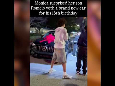 Monica surprised her son Romelo with a brand new car for his 18th birthday