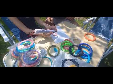 3D-ручка для малювання з вбудованим дисплеєм та 2 режимами подачі пластику (ABS та PLA) PEN-3-Purple, видео 1