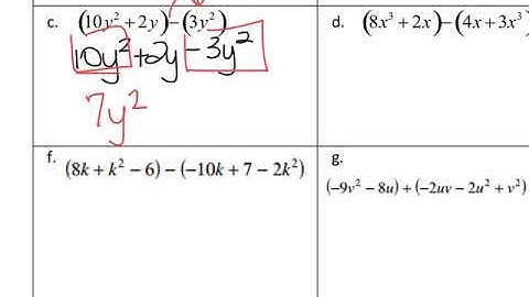 U2-5-1 Add Subtract Polynomials