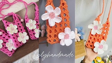 Hướng Dẫn Móc Túi Đựng Điện Thoại, Túi Đi Biển Bằng Len | Crochet Bag
