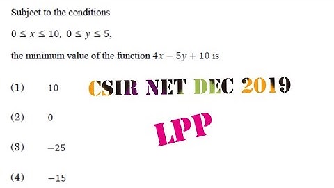CSIR NET DECEMBER 2019 MATHEMATICS OPERATIONS RESEARCH LPP PART B MARKS 3