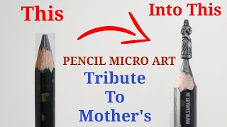 I Carve A Pencil Into Beautiful Mom With Baby️ | Pencil Micro Artist |