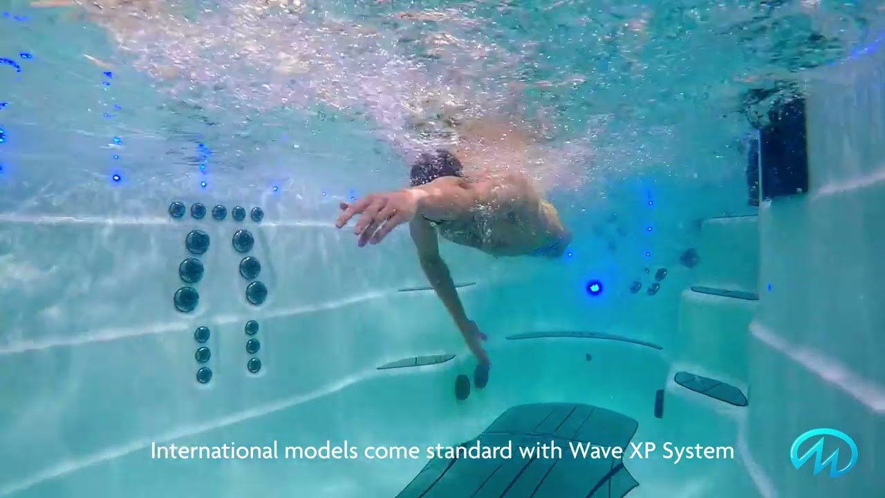 Michael Phelps Signature Swim Spas Wave XP Feature, one of the most advanced systems in the world.