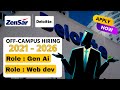 🔥 Biggest Hiring Drive | Deloitte &amp; Zensar Off-Campus Opportunities | Batch 2021 to 2026