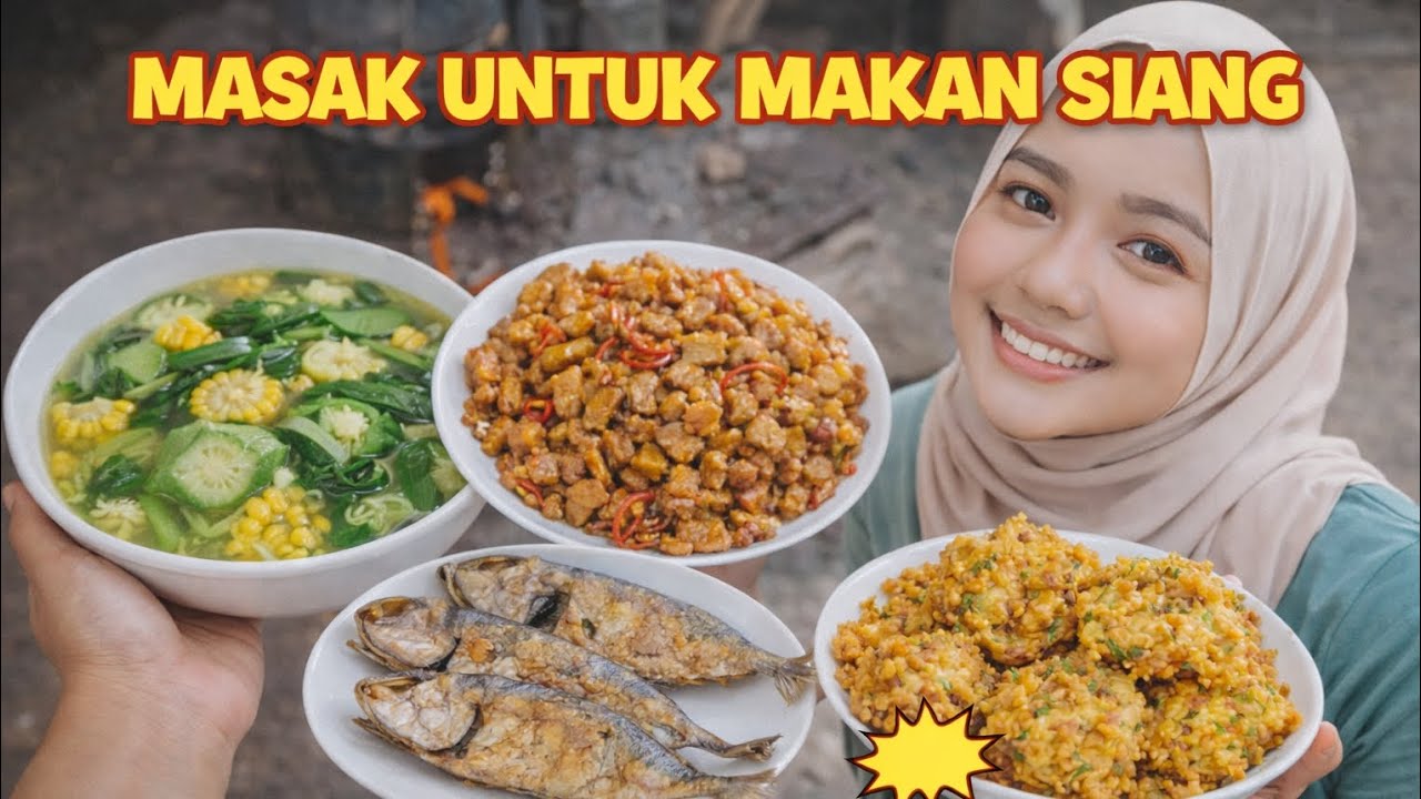 Masak Menu Sederhana Tapi Nikmat! Sayur Oyong Jagung, Orek Tempe Kentang & Ikan Belanak Goreng