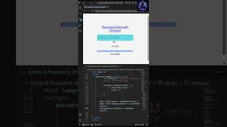 Password Strength Checker using HTML CSS JS | #shorts #html #css #javascript