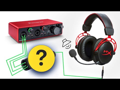 как подключить наушники с микрофоном в звуковую карту focusrite 2i2