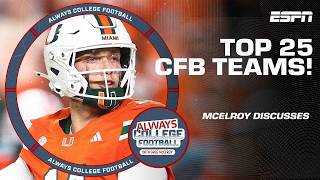 McElroy's Top 25 teams after Week 1! | Always College Football